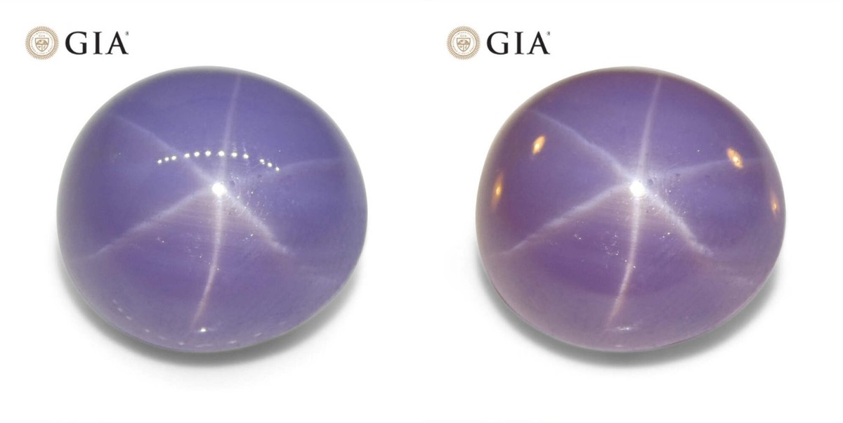 26.92ct Oval Double Cabochon Violetish Blue to Purple Star Sapphire GIA Certifie