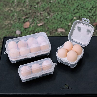 Eggs Box Case Transparent Portable Egg Box Shockproof for Outdoor Camping Picnic