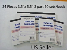 24X-Sales Book Order Receipt Invoice Carbon less 50 sets 3.5"x5.5" US Seller 