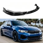 GT Style Gloss Black Front Bumper Lip Kit For 2019-22 BMW G20 M340i 330i M Sport