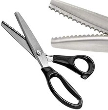 Serrated Scalloped Edge Pinking Shears, Multifunction Stainless Steel Shears ...