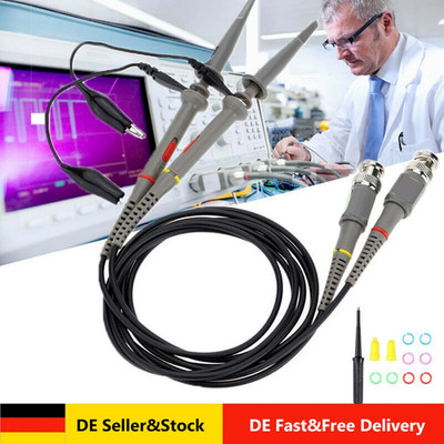 2Stk Oszilloskop Sonde P6100 Hohe Praezisions 1X/10X 100MHz Oscilloscope Probe