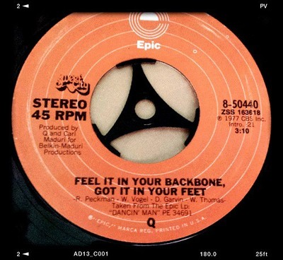 Q - Feel It In Your Backbone Got It In Your Feet - Used Vinyl Record  - G8100z