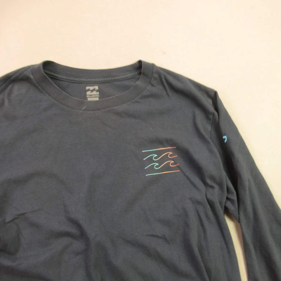 Billabong Shirt Mens Medium Long Sleeve Crew Neck Blue Casual Premium Tee - Image 2 of 4