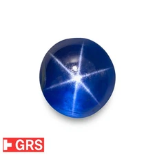 GRS Certified SRI LANKAN Star Sapphire 6.85 Ct. Natural Unheated CORNFLOWER BLUE
