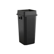 23 Gallon Black Square Commercial Trash Can with Lid 23 Gallon