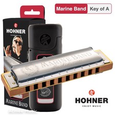 Hohner Marine Band 1896 Diatonic Harmonica - Key of A with Case, MBAND-A