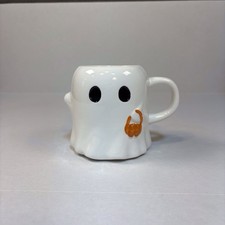 New Ghost Mug Trick Or Treat 100 Stoneware Halloween Coffee Cup 16oz