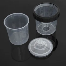 NEW Disposable Spray Paint Gun Plastic Liners & Lids Kits 20-Ounce 600ML Cups US