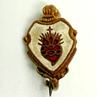 Badge Sacred Heart of Jesus COR JESV Italy Enamel Lapel Pin Christian