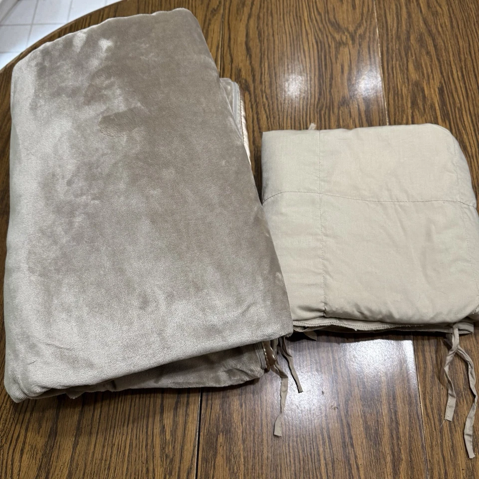 "Manta ponderada de felpa Brookstone NAP 54x72"" bronceada neutra N•A•P 2 piezas cremallera" Foto 2 de 4