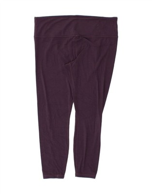 Athleta Damen Crop Leggings UK 18 XL Lila Nylon BE04