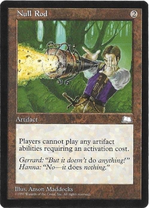 Null Rod Weatherlight  Magic The Gathering