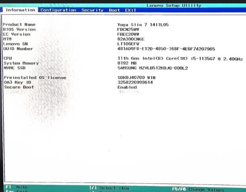 Lenovo Yoga Slim 7 14ITL05 Mainboard Intel Core i5-1135G7 8GB DALS2BMBAG0 - Afbeelding 6 van 6
