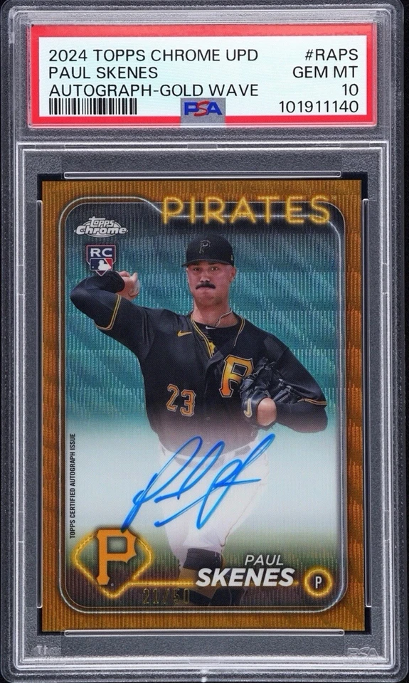 2024 Topps Chrome Update Paul Skenes Rookie Auto /50 PSA 10 Mystery Pack
