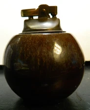 Vintage Mid Century Colibri Kreisler Globe Table Lighter. 3.5"x2.88"x2.88" VG