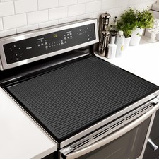 Silicone Stove Top Cover f Electric Stove 28" x20" Glass Cooktop Protector Black