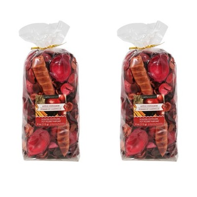 2 Luminessence Apple Cinnamon Scented Dry Potpourri 4 oz. Bag Each