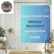 Essential Frosty Shower Curtain Liner 72X72 Waterproof, Quick Dry, Odor Free
