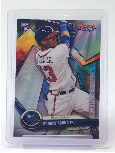 RONALD ACUNA JR. 2018 BOWMAN'S BEST ROOKIE NEOPHYTE SENSATIONS RC Q1880