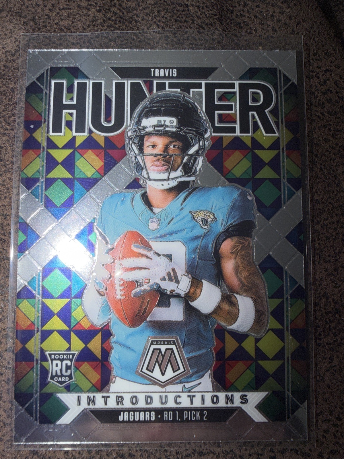 2025 Panini Mosaic TRAVIS HUNTER Jaguars INTRODUCTIONS ROOKIE INSERT