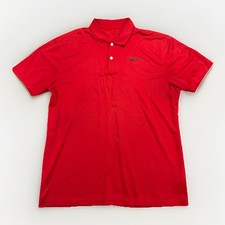 Nike Golf Dri-Fit Polo Shirt Size M Red Short Sleeve Standard Fit