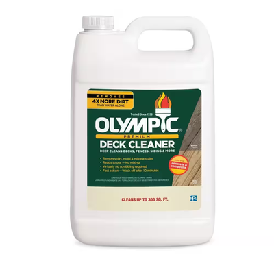 #ad Olympic Premium Deck Cleaner Outdoor Wood Fence Siding Cleaning Paint Prep 1 Gal $18.83