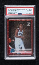 2019 Donruss Optic Rated Rookie Choice Red Prizm 44/88 Terance Mann PSA 10 18t1