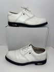 Men’s FootJoy Classics Tour Golf Shoes All White Leather Spiked Size| Size 9.5D 