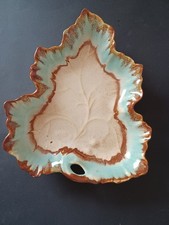 Wunderschöne alte Obstschale, Blattschale  in Blattform