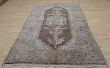 Large Carpet Rug Hand Made Wool Vintage Oriental Living Room 7ft 11" x 4ft 7"