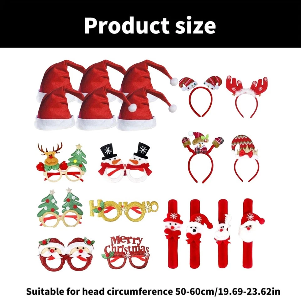 Christmas Novelty Glasses Eyeglasses Set Xmas Costume Fancy Dress Decor Party UK - Image 4 of 4