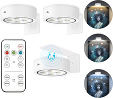 3Pcs Picture Light Battery Operated, Wireless Led Painting Light with Remote Dim