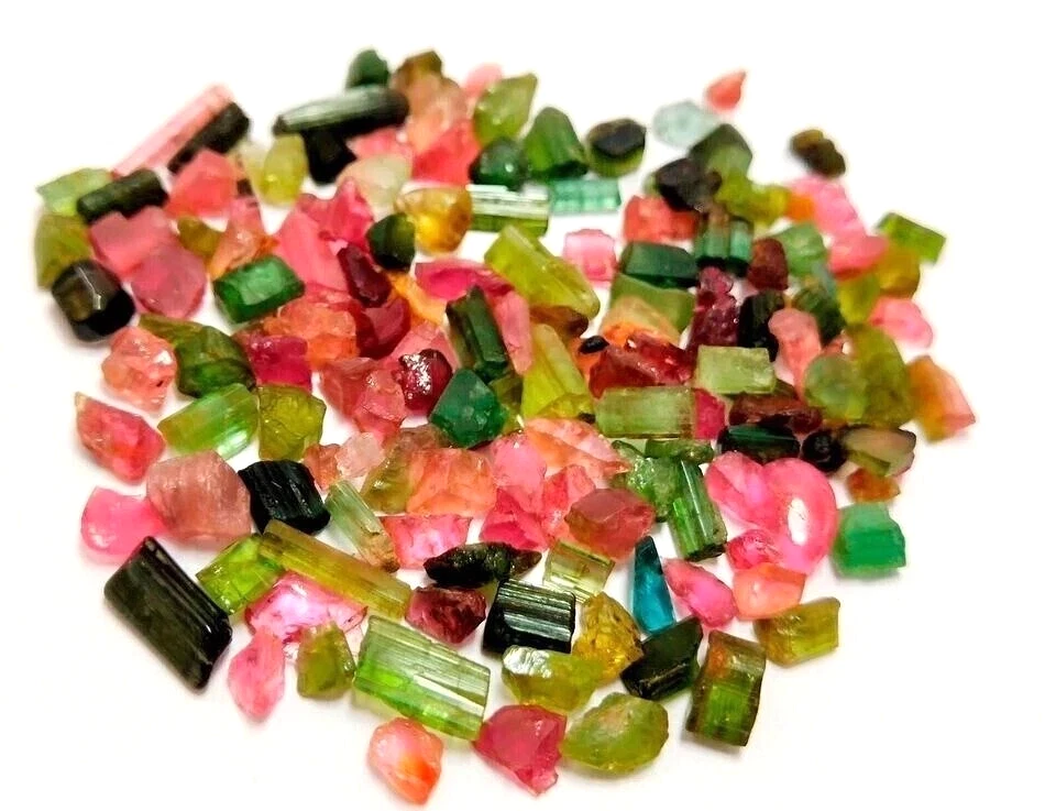 Natural Multi Color Tourmaline 100 Ct+ Untreated Rough LT Loose Gemstone LOT - Image 4 of 4