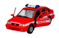 Welly Polonez Caro Plus Feuerschutz Rot 1:34 Die Cast Metal Neu Im Kasten