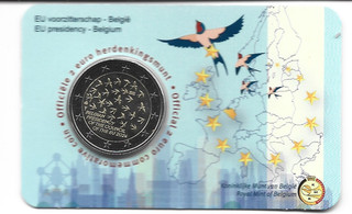 2 euros commémorative Belgique 2024 V F Présidence de l'Union Européenne