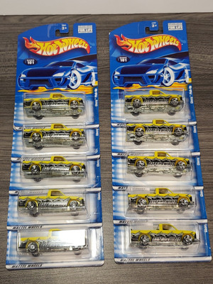 Lot of 10 2001 Chevy Pick-Up Barb'd & Wired Yellow PR5 #101 1:64 Diecast NIP