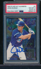 1994 Flair Hot Numbers #6 John Olerud PSA 8 signed auto PSA/DNA 10 dual grade