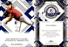 TALAN BELL Rookie 2023 Leaf Perfect Game NATIONAL SHOWCASE RC #89 BLUE PR 25