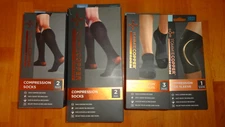 7 Pairs Tommie Copper Sport Compression Socks Foot Aches & Knee Sleeve S / M