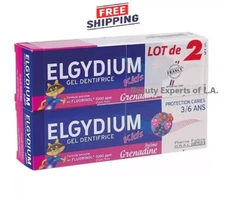 2 PACK Elgydium Kids Toothpaste Gel Decays Protection 3/6 Years 50ml EXP 11/2027
