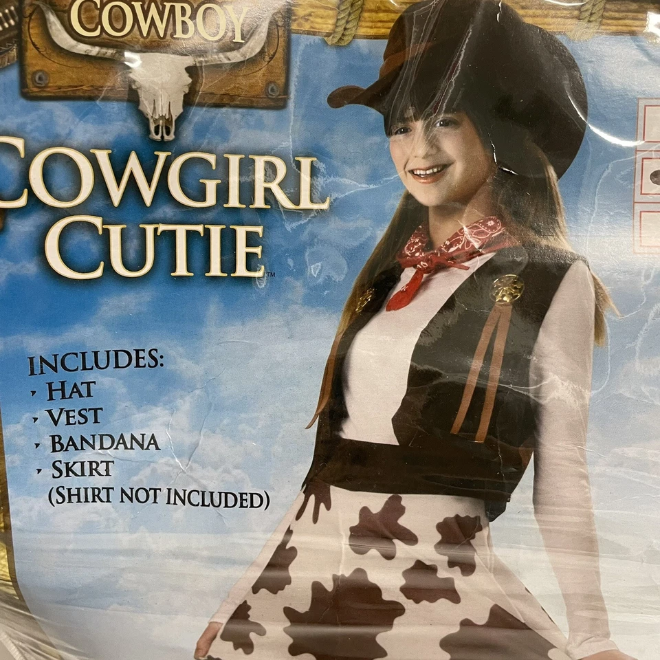 Disfraz de Vaquera Western Rodeo Niño Mediano 8-10 Halloween Dress-Up NUEVO Foto 2 de 4