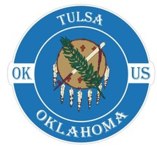 Tulsa Oklahoma Sticker Decal A576
