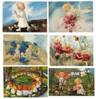 MILI WEBER*Postcard*Spring*Nostalgia*Flower Children*2*A6