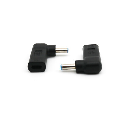 USB 3.1 Type C Female To 4.5x0.6mm Male Right Angled Adapter for Dell HP Laptop