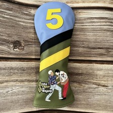 1pc Golf Club Fairway 5 Wood Head Cover Funny PU Leather Fairway Headcover Green