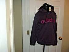 New Adidas Maroon Women's Pullover Sweatshirt with Hoodie Warm Cozy Comfortable