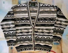 Vintage TOSANI Mens Knit Cardigan Sweater XL A Must Have Buy It Now SHIPS FAST!