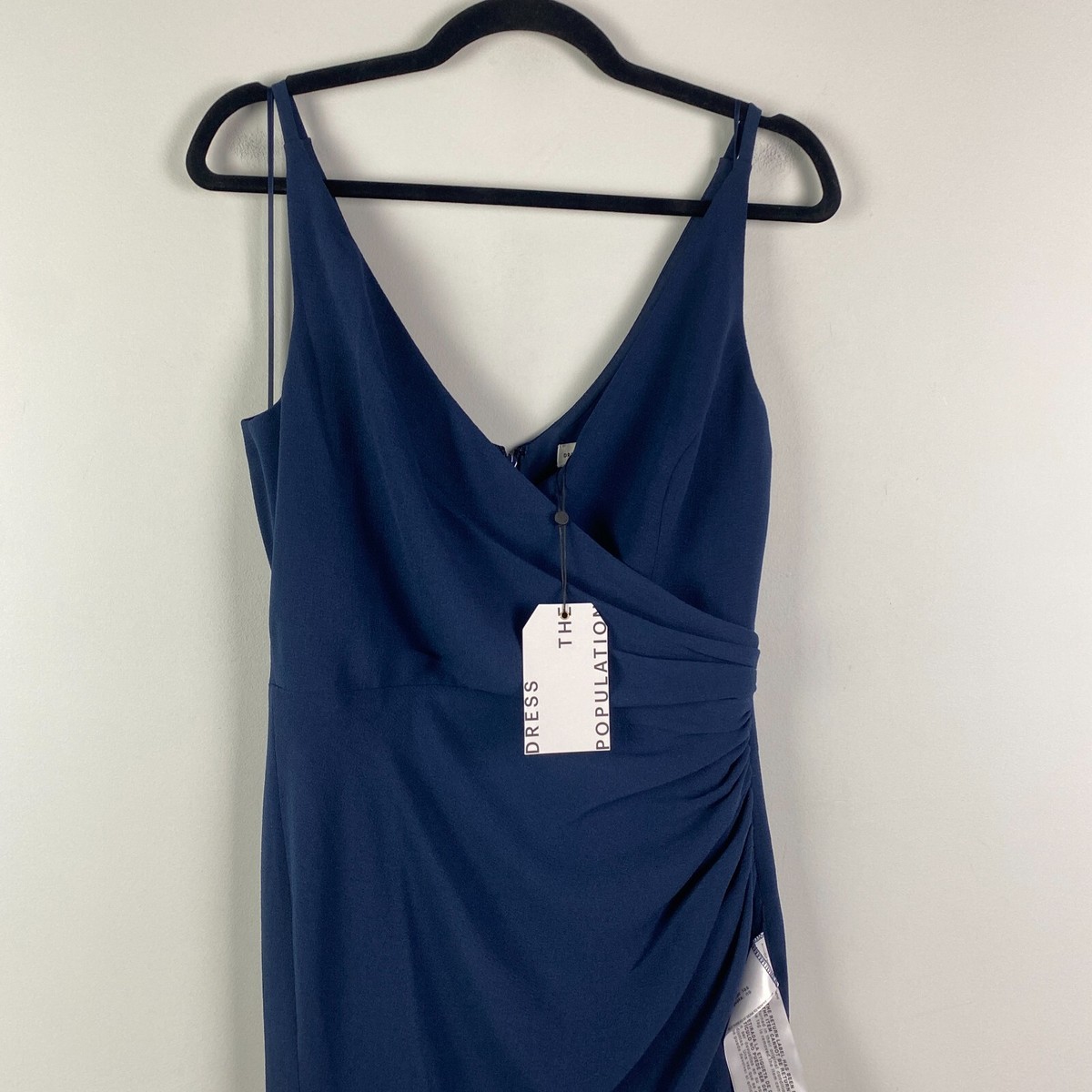 Dress The Population Gown Dress Medium Blue Ruched Slit Maxi Pleated Jordan Navy | eBay Dress The Population Gown Dress Medium Blue Ruched Slit Maxi Pleated Jordan Navy | eBay