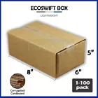 1-100 8x6x5“EcoSwift”纸板包装邮寄运输瓦楞纸箱纸箱